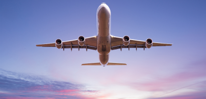 an airplane flying in the sky